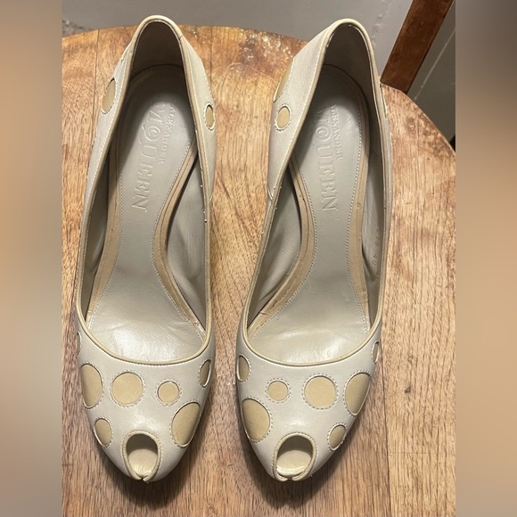Alexander McQueen Polka Dot Peep-toe heels size 40 - Picture 1 of 9